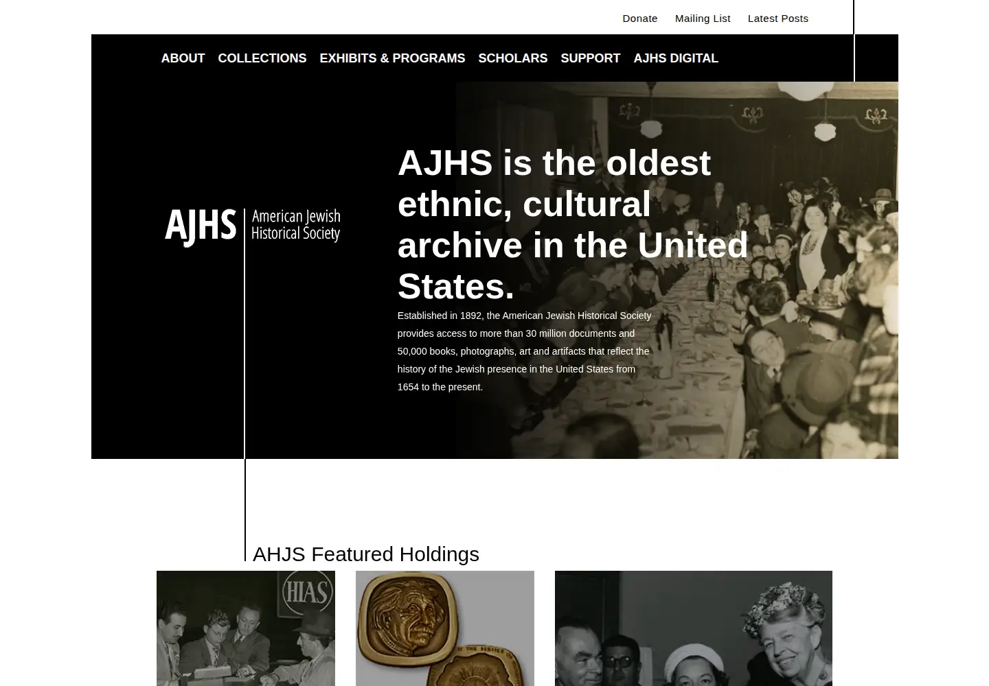 Captured homepage of ajhs.org in the current scan