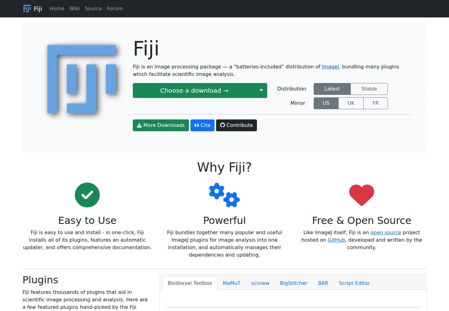 Screenshot of fiji.sc
