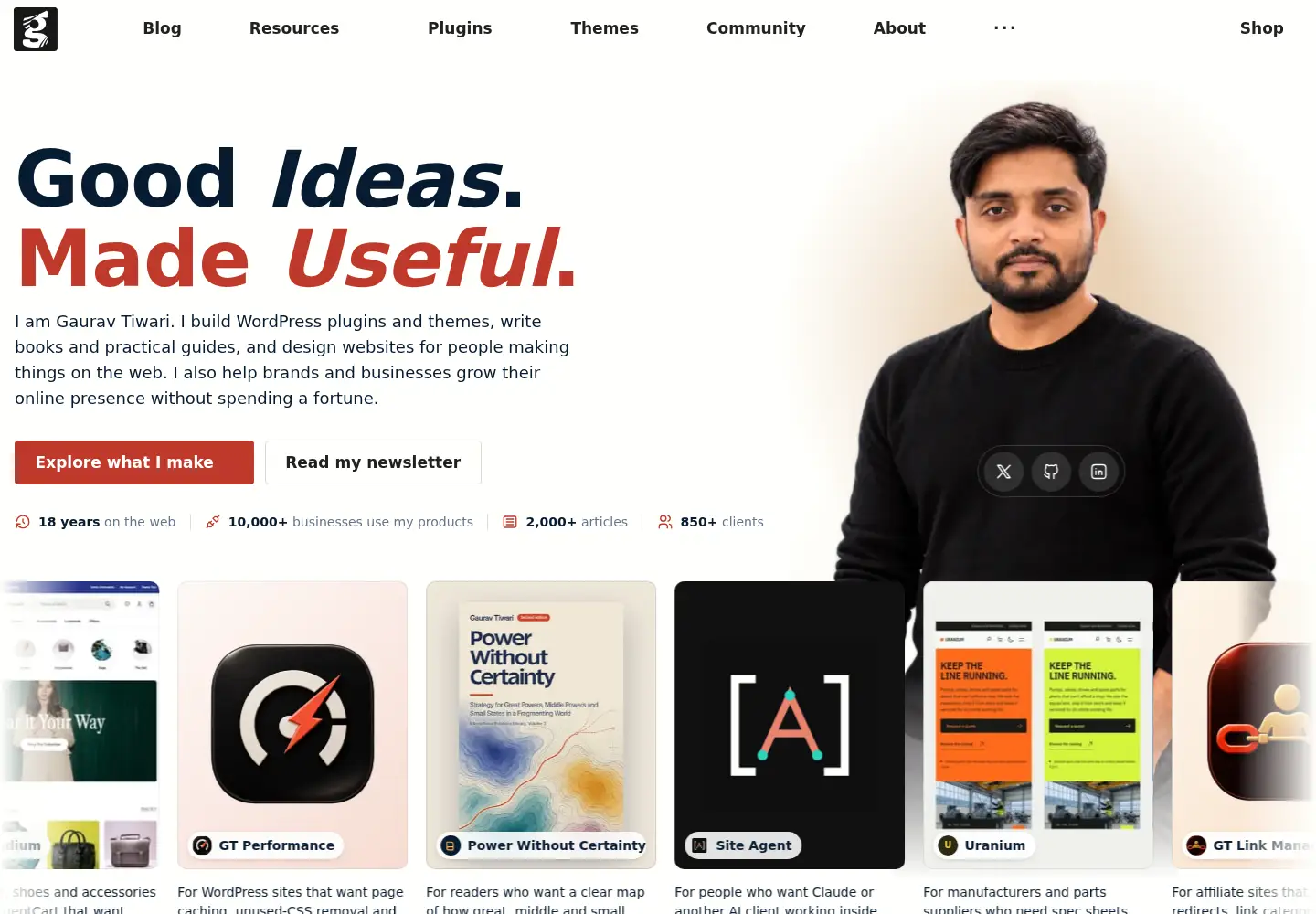 Screenshot of gauravtiwari.org