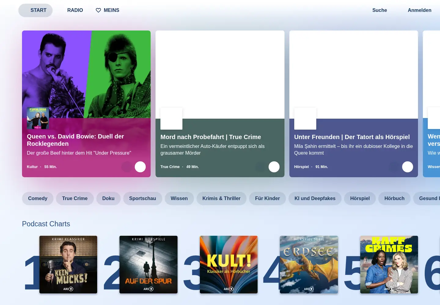 Screenshot of ardsounds.de