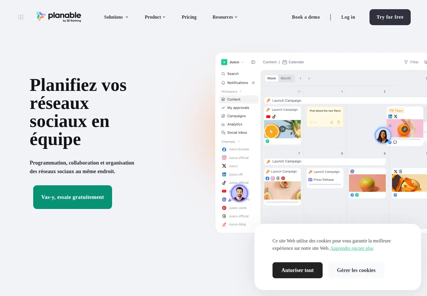 Screenshot of planable.io