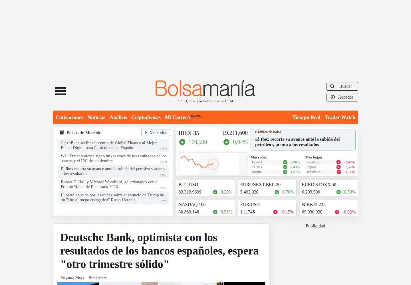 Screenshot of bolsamania.com