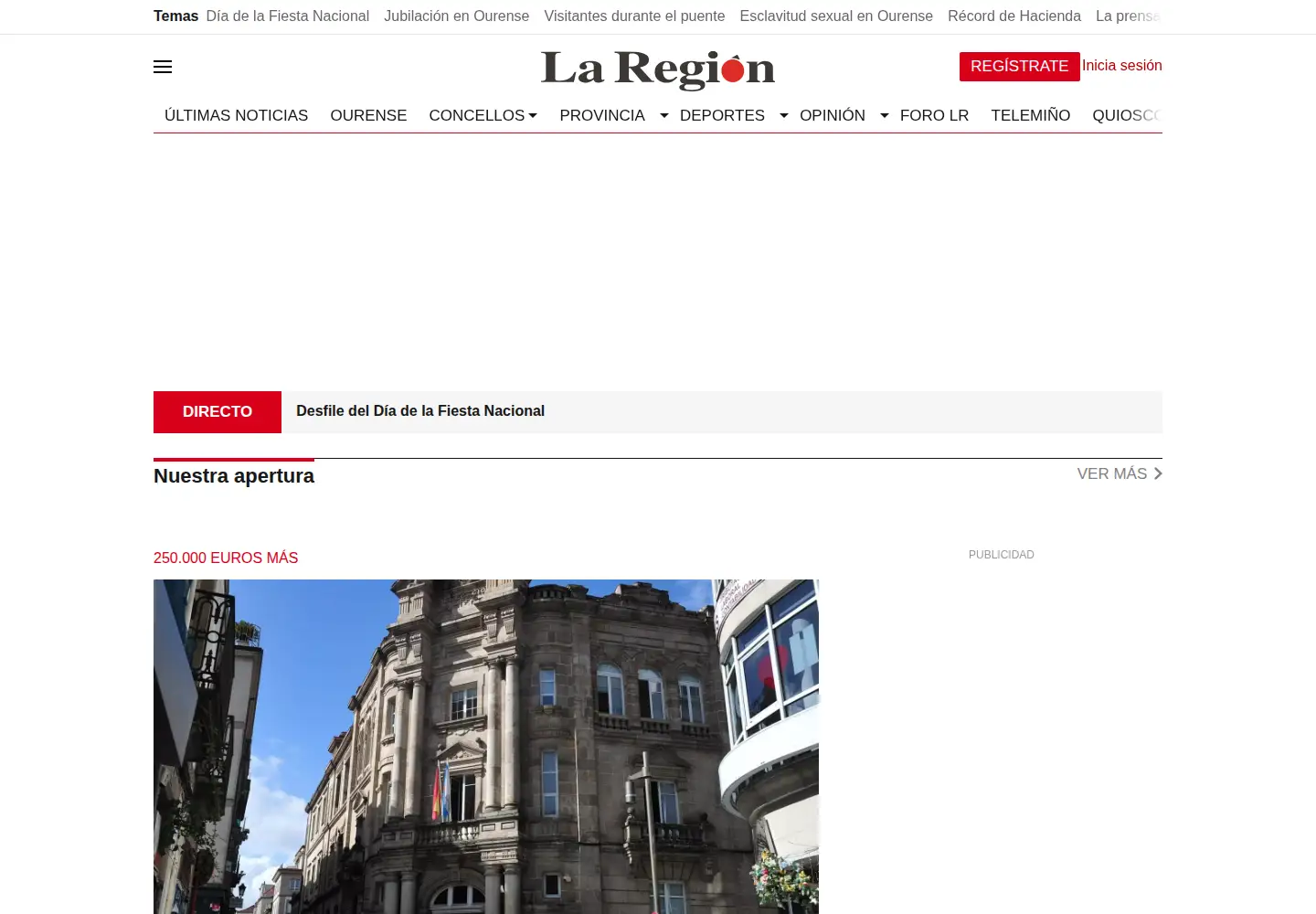 Screenshot of laregion.es
