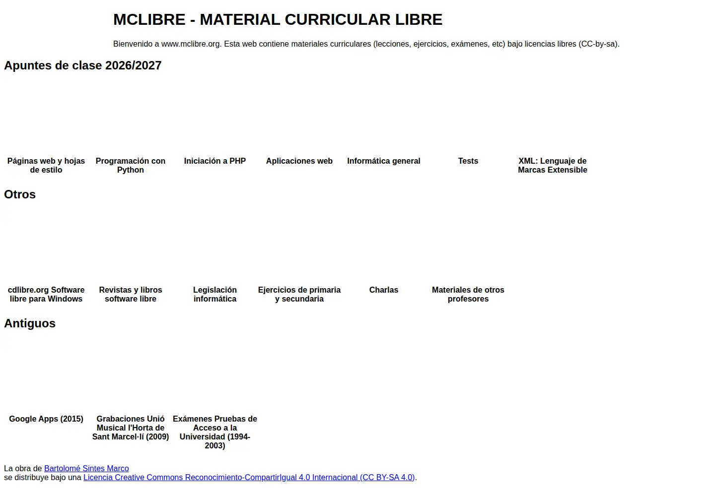 Screenshot of mclibre.org