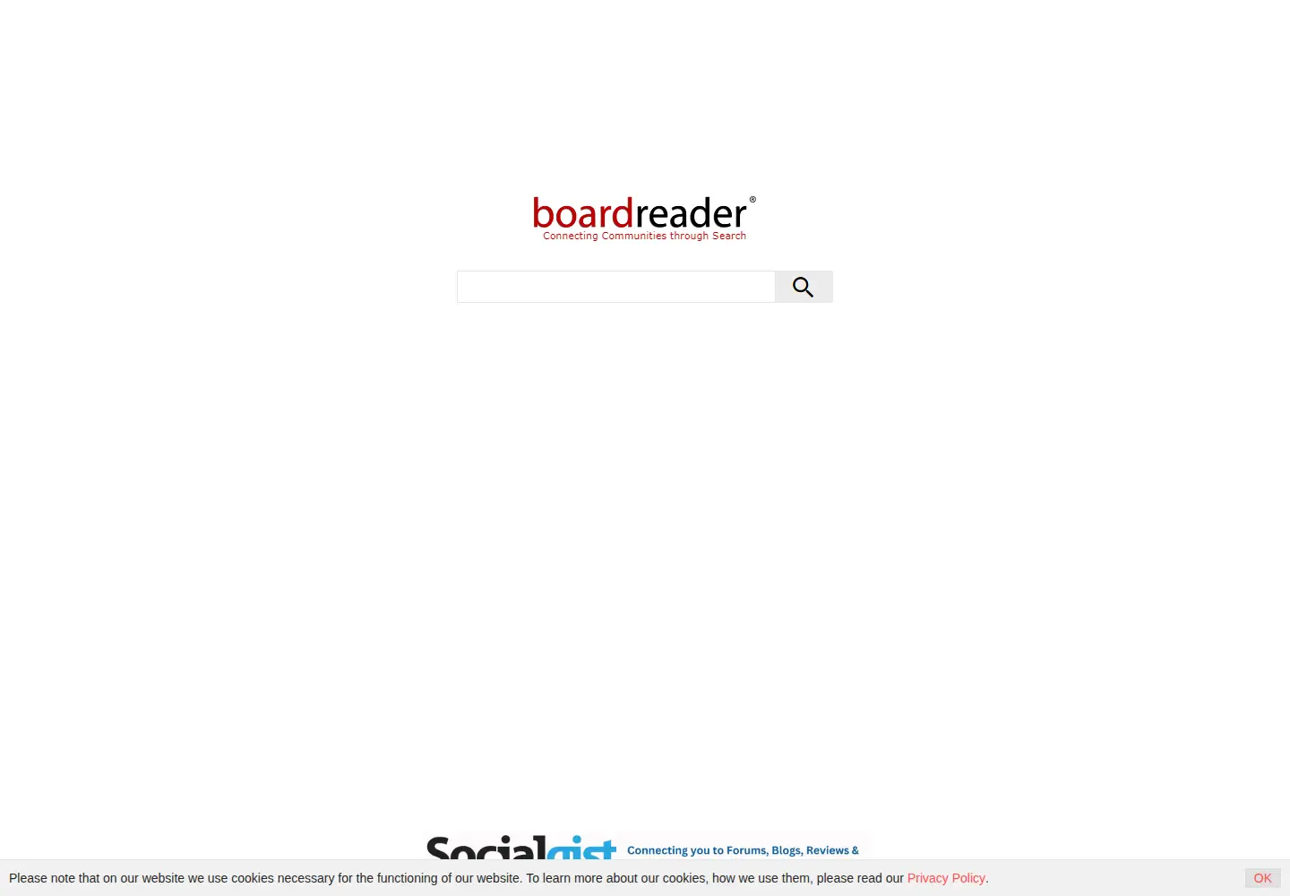 Screenshot of boardreader.com