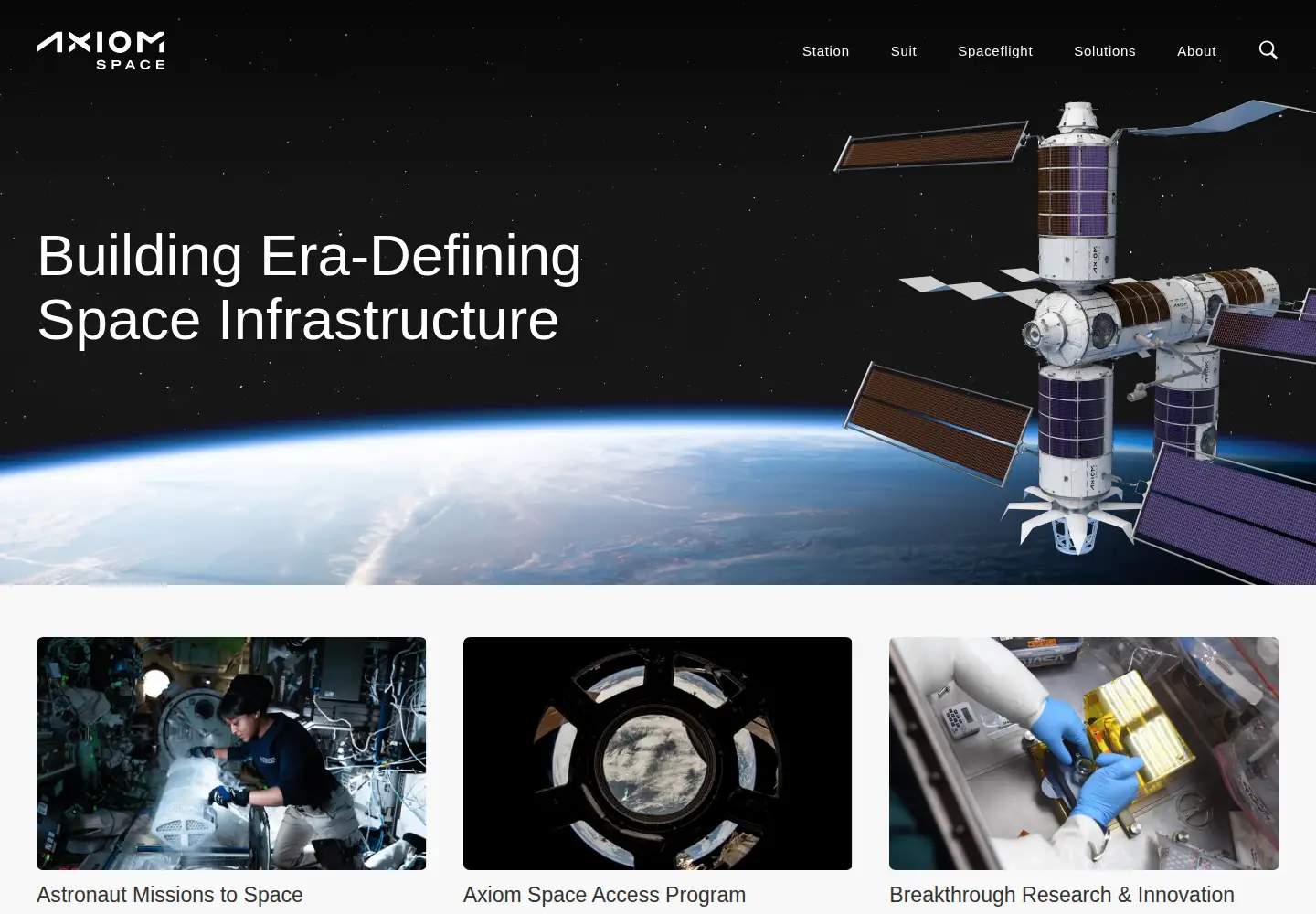 Screenshot of axiomspace.com