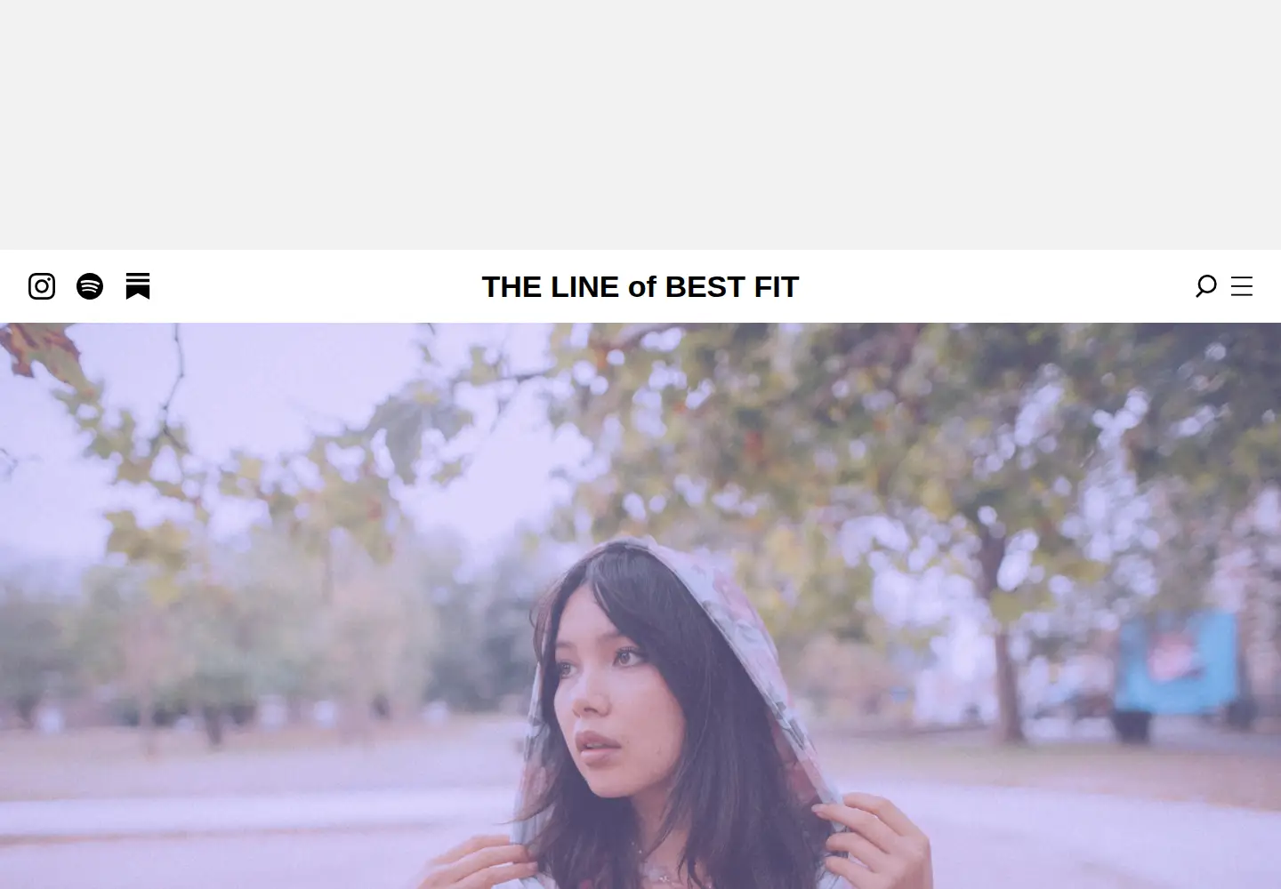 Captured homepage of thelineofbestfit.com in the current scan