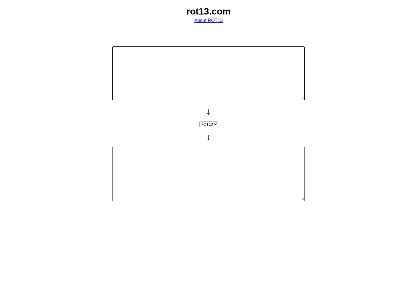 Screenshot of rot13.com