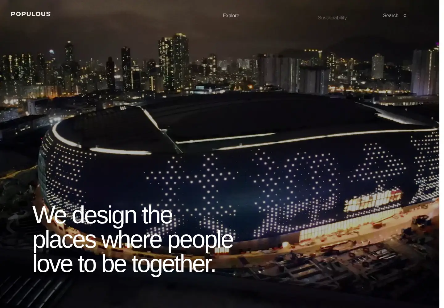 Screenshot of populous.com