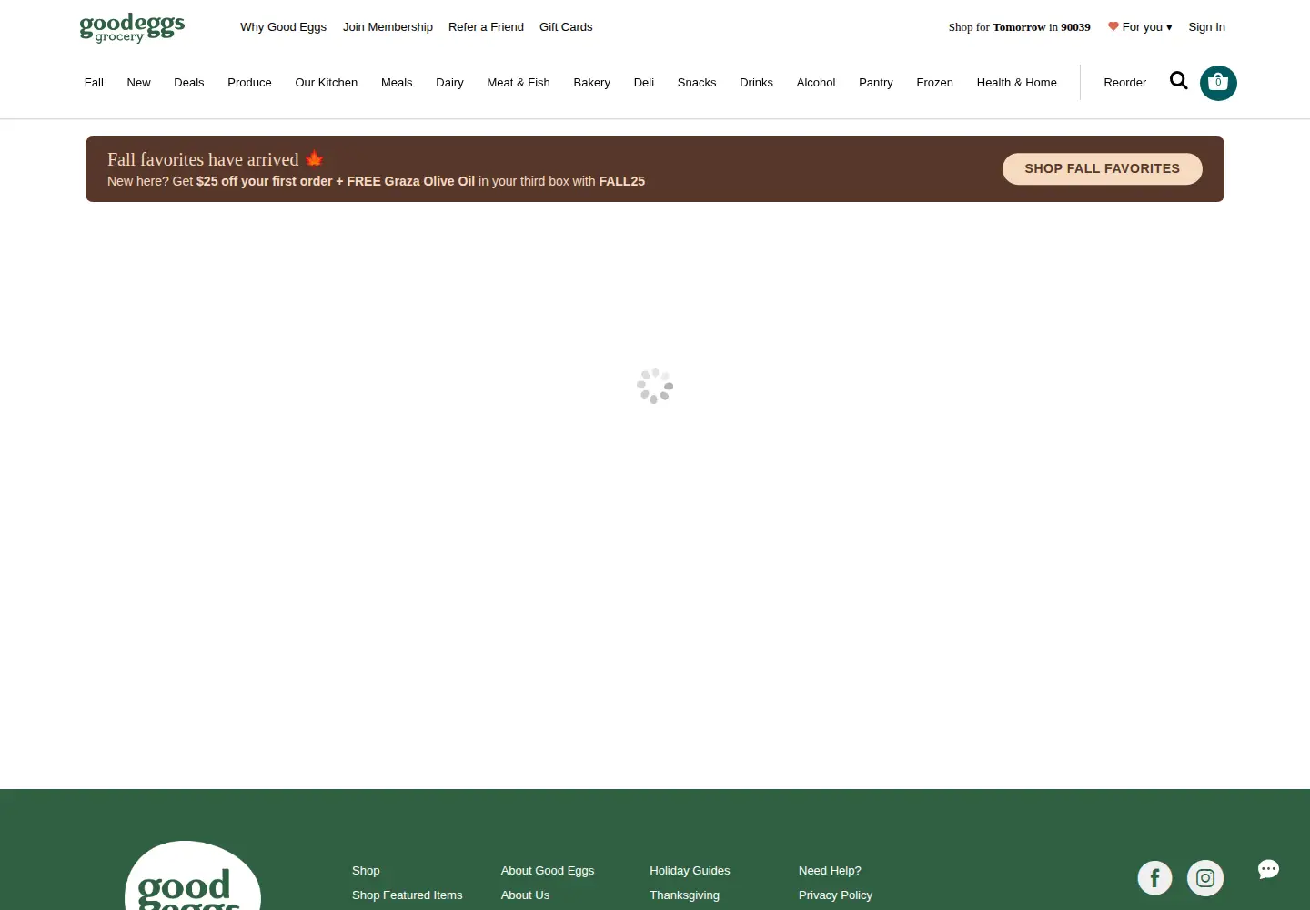 Screenshot of goodeggs.com