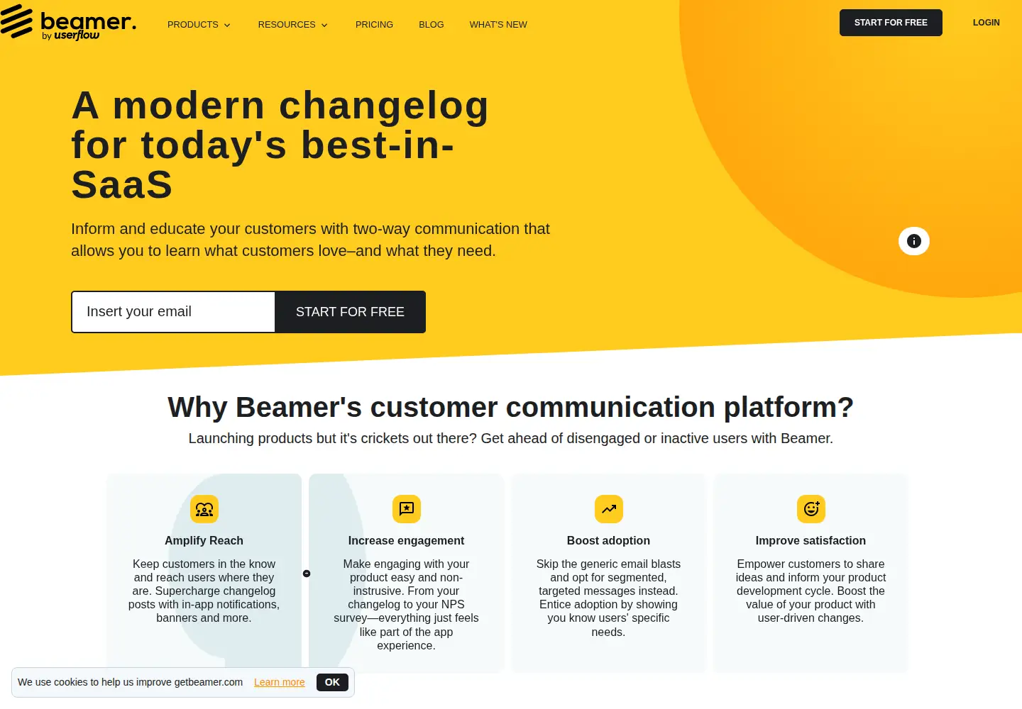Screenshot of getbeamer.com