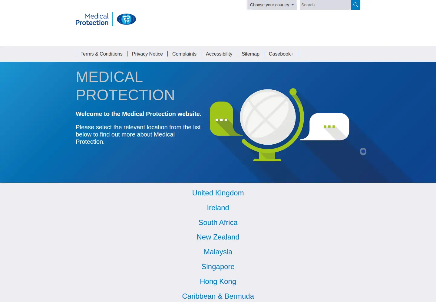 Screenshot of medicalprotection.org