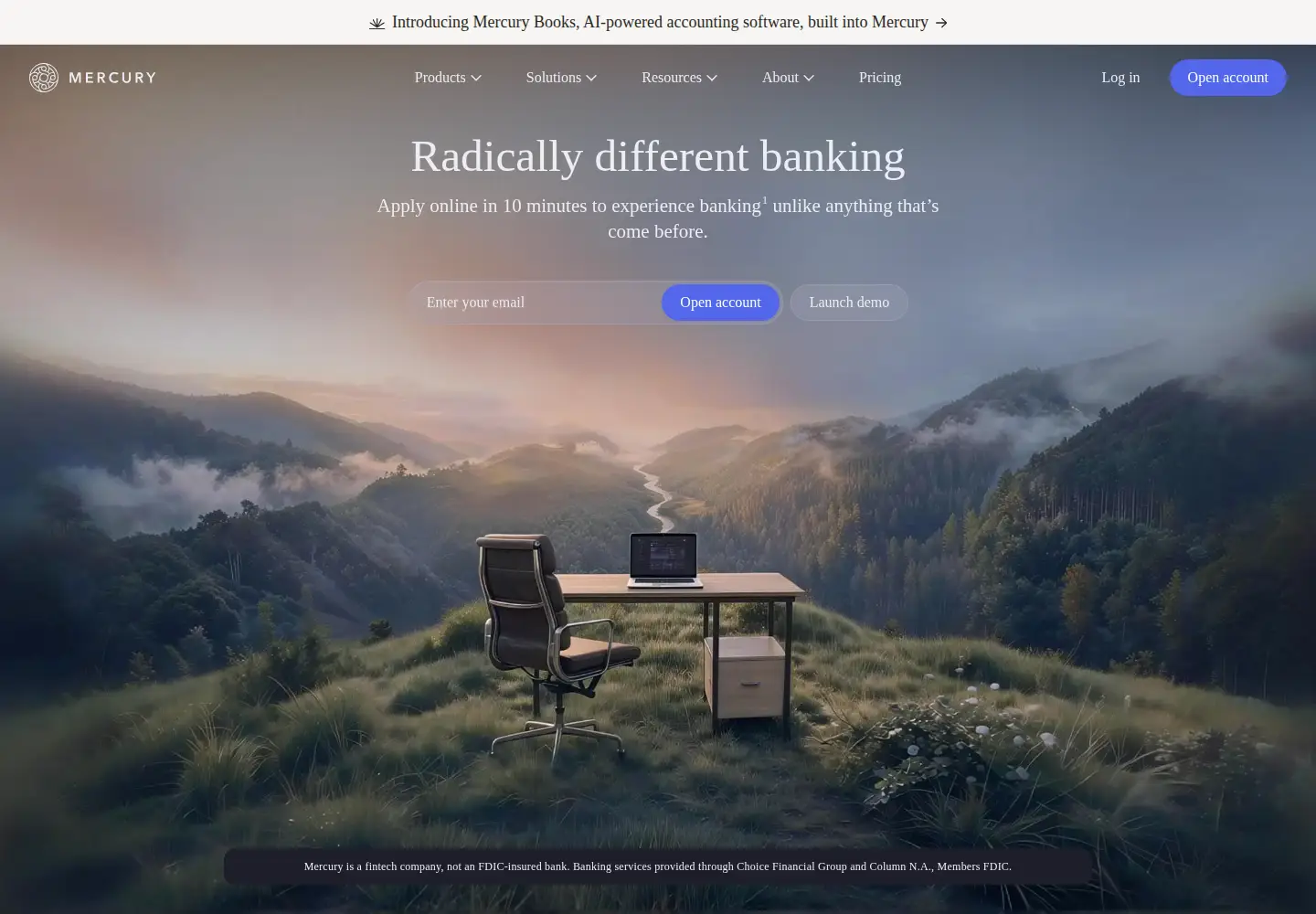 Screenshot of mercury.com