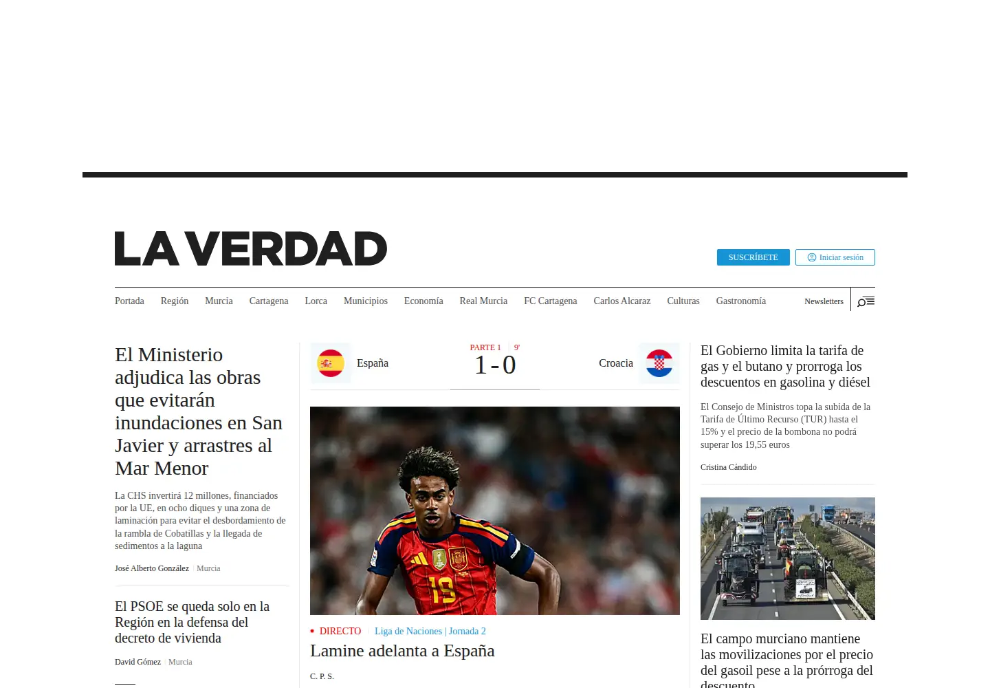 Screenshot of laverdad.es