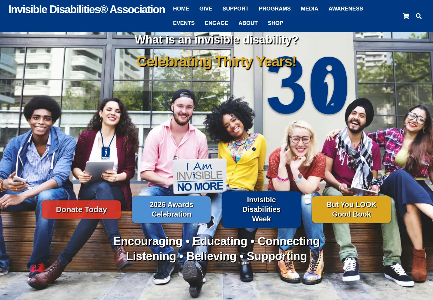 Screenshot of invisibledisabilities.org