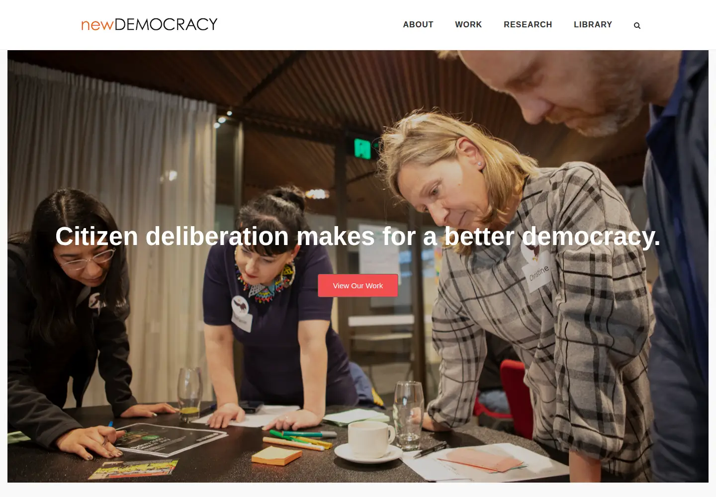 Captured homepage of newdemocracy.com.au in the current scan