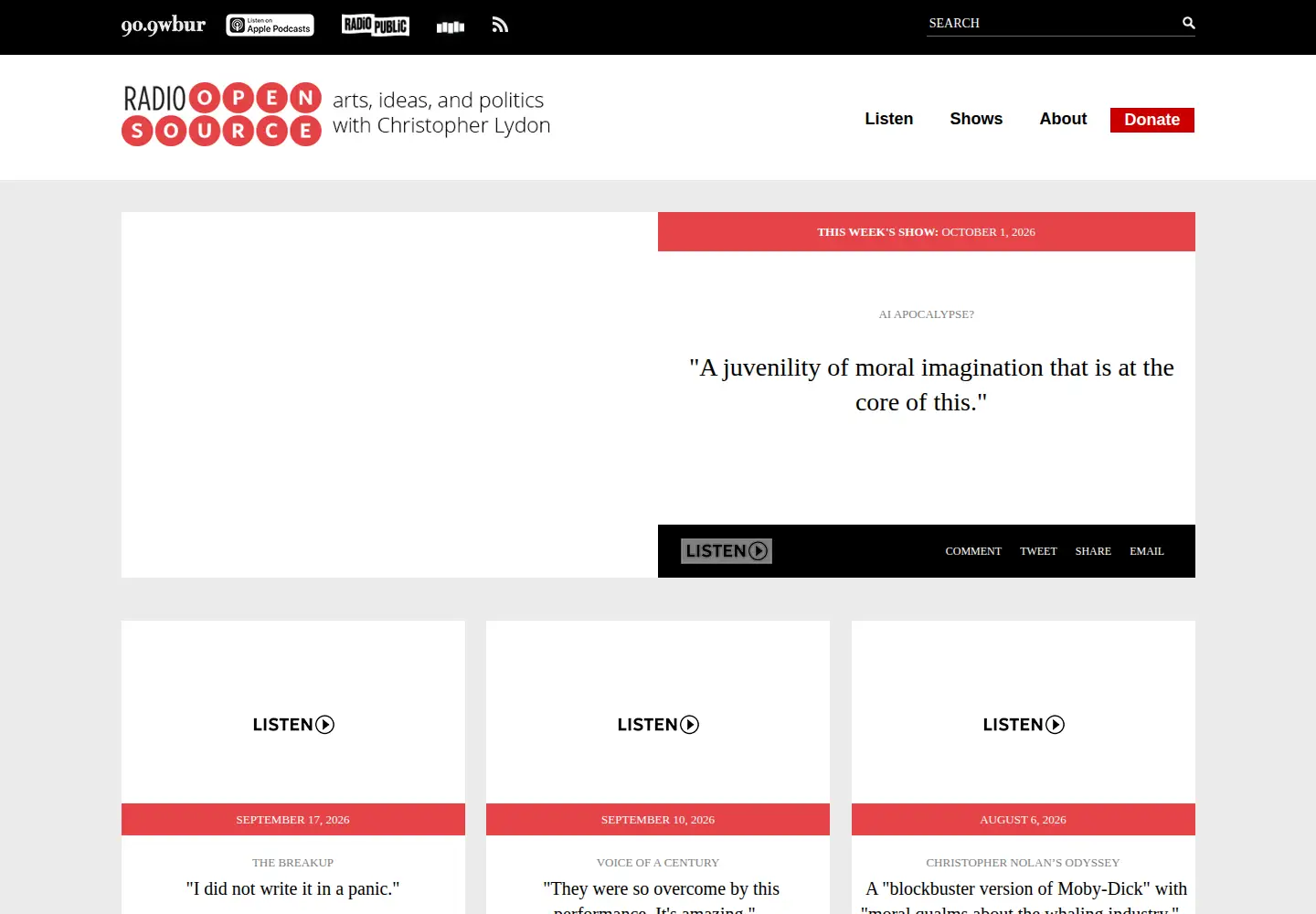 Screenshot of radioopensource.org