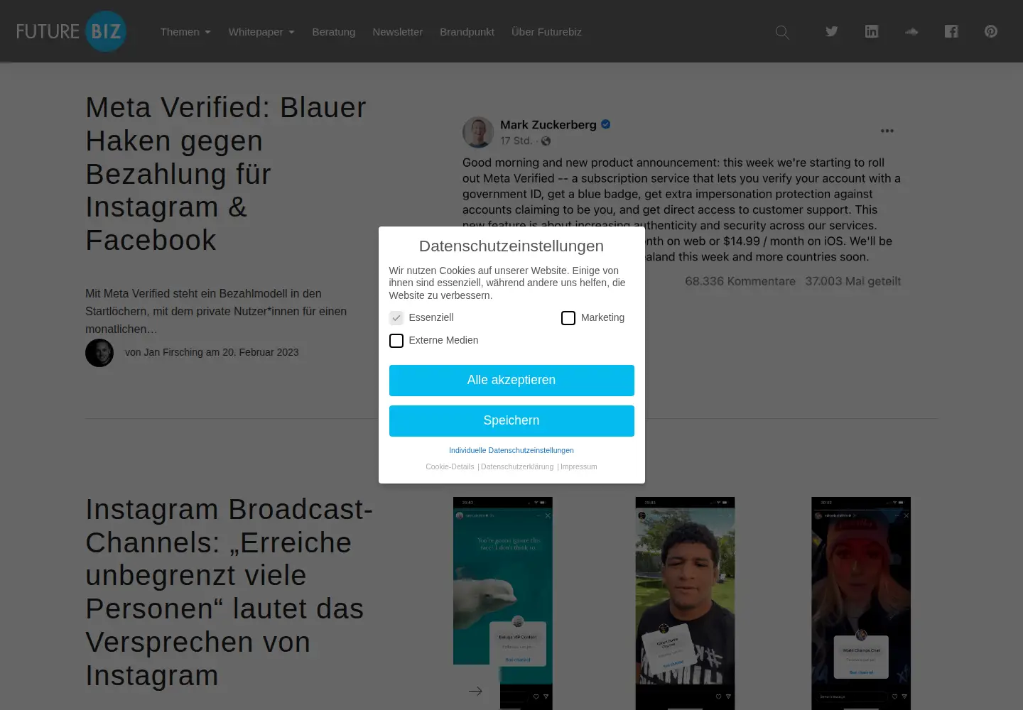 Screenshot of futurebiz.de