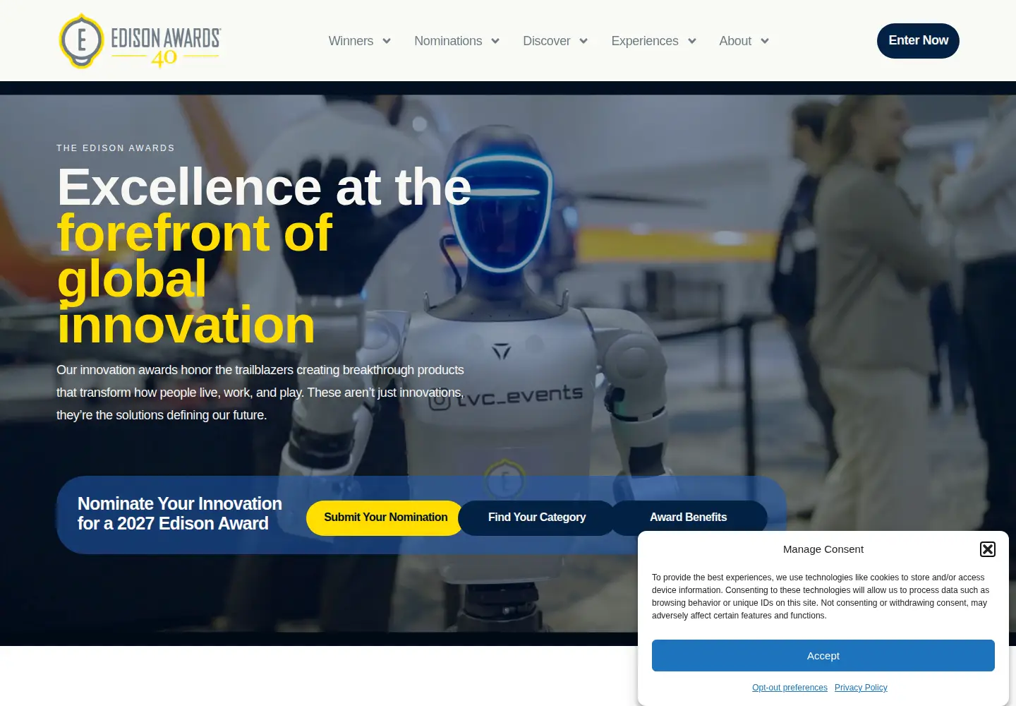 Screenshot of edisonawards.com