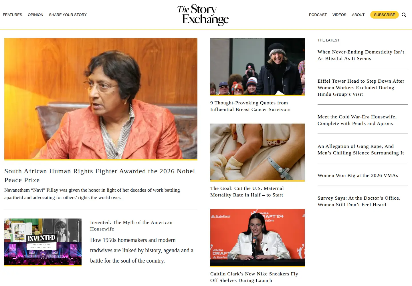 Captured homepage of thestoryexchange.org in the current scan