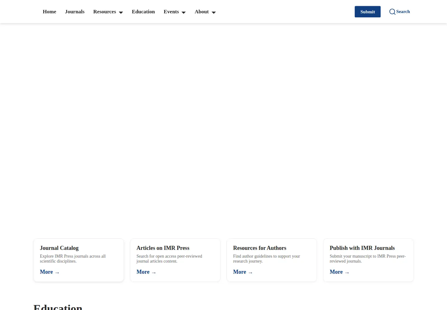 Captured homepage of imrpress.com in the current scan