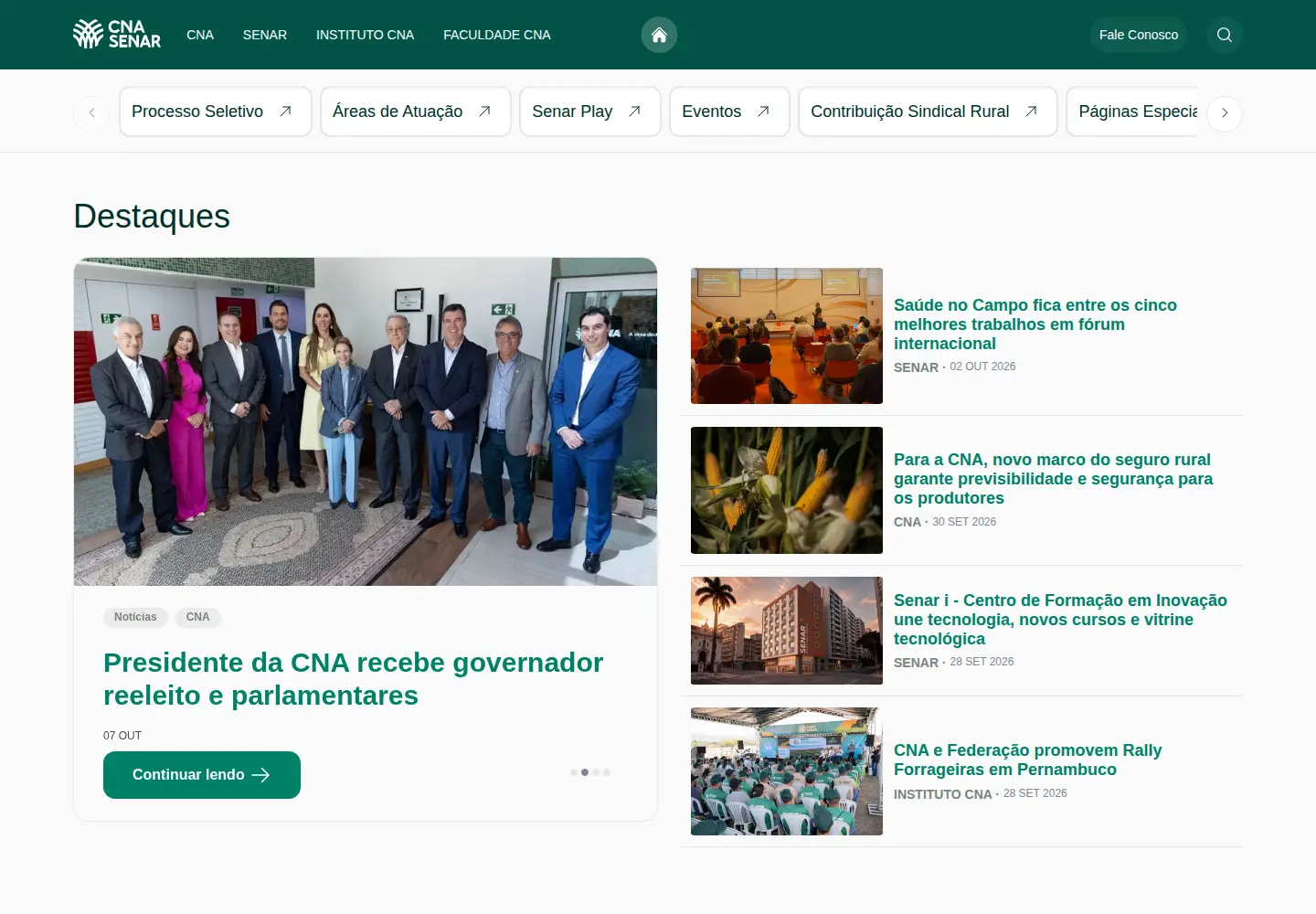 Captured homepage of cnabrasil.org.br in the current scan