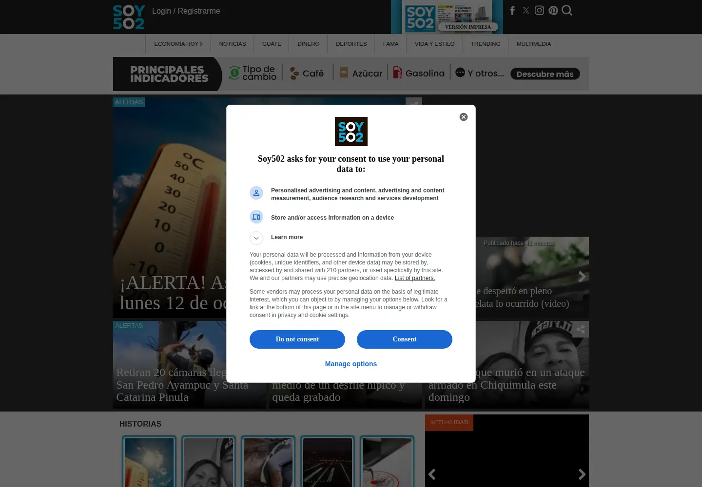 Screenshot of soy502.com