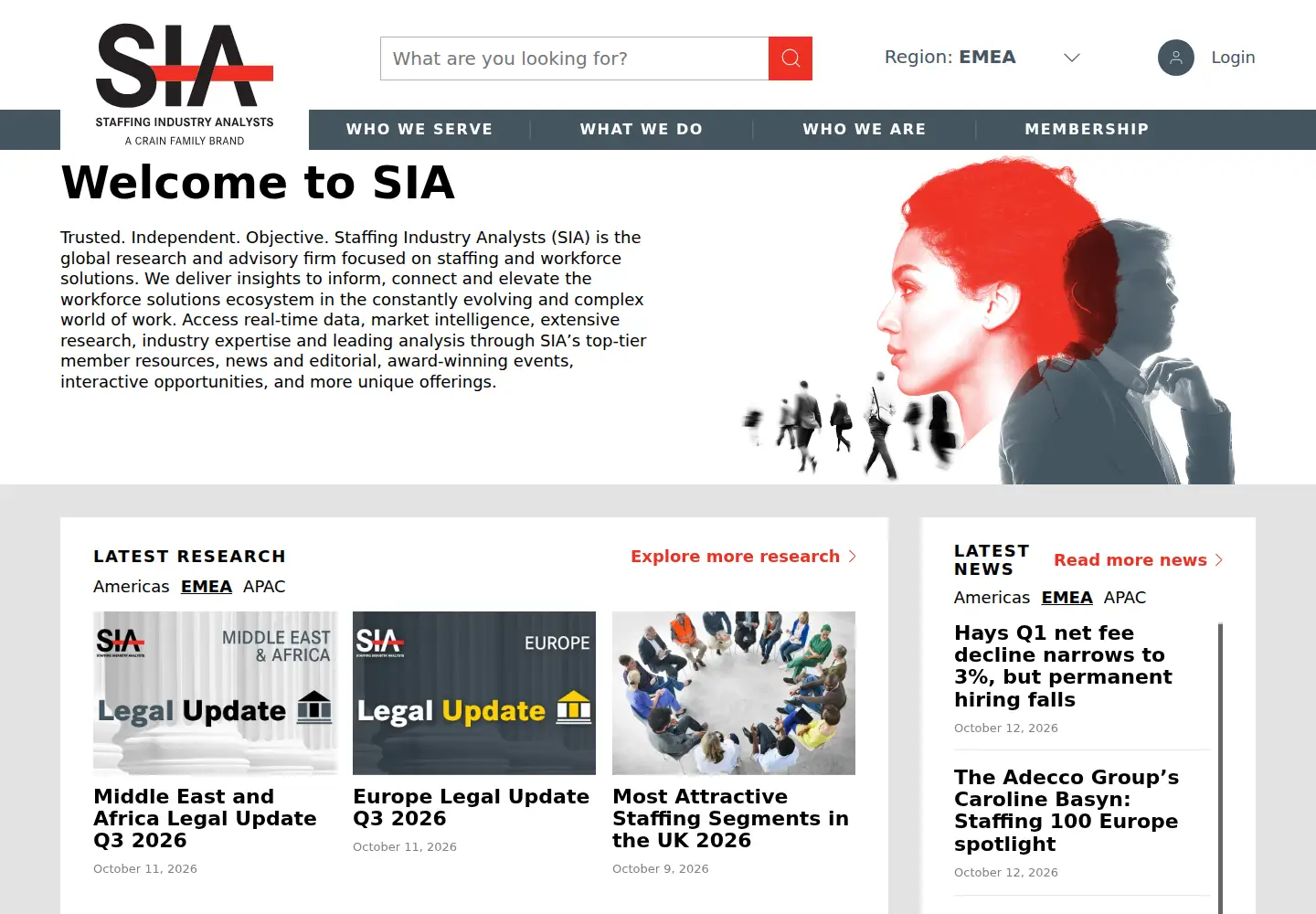 Screenshot of staffingindustry.com