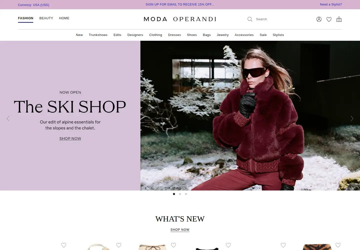 Screenshot of modaoperandi.com