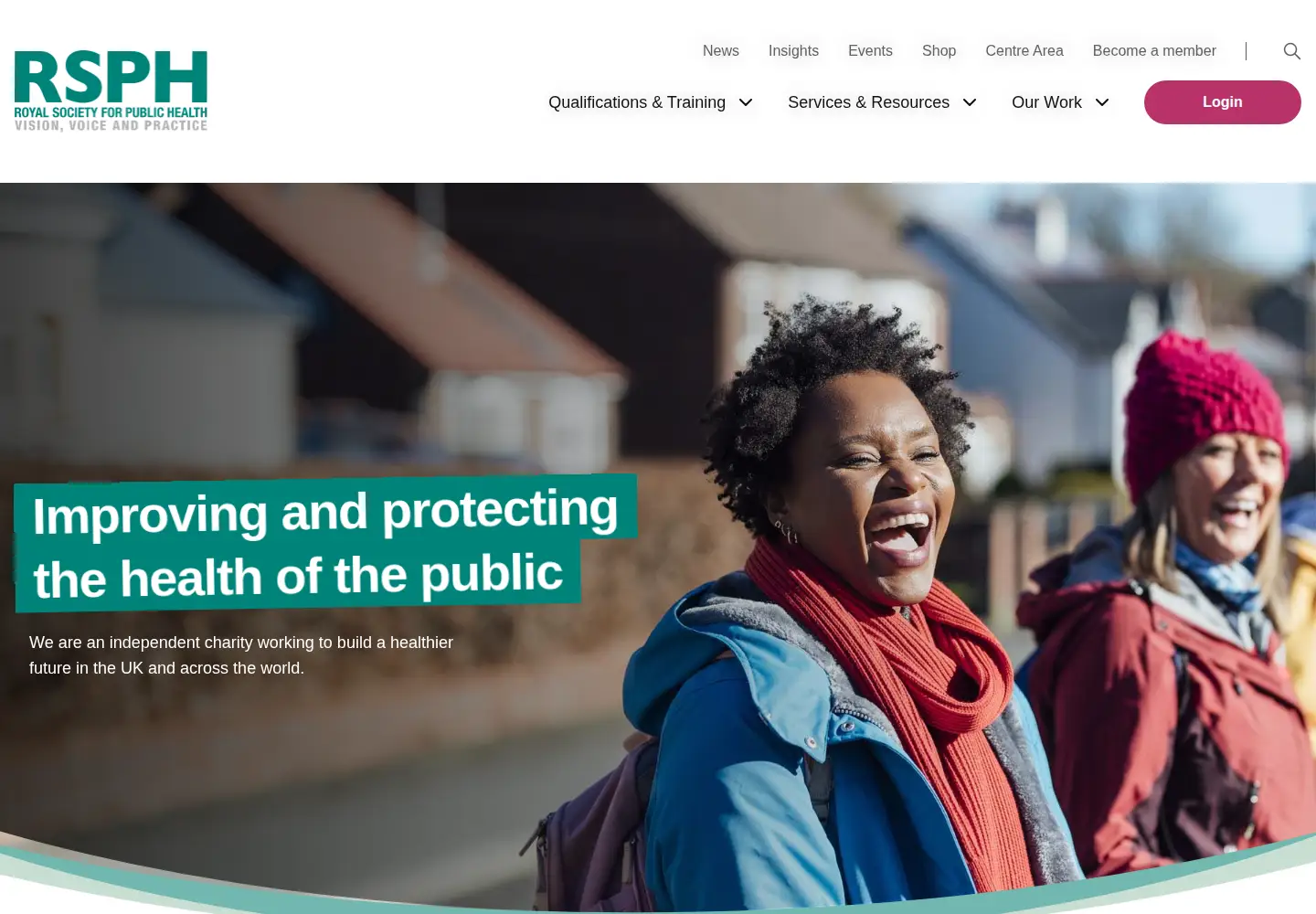Captured homepage of rsph.org.uk in the current scan
