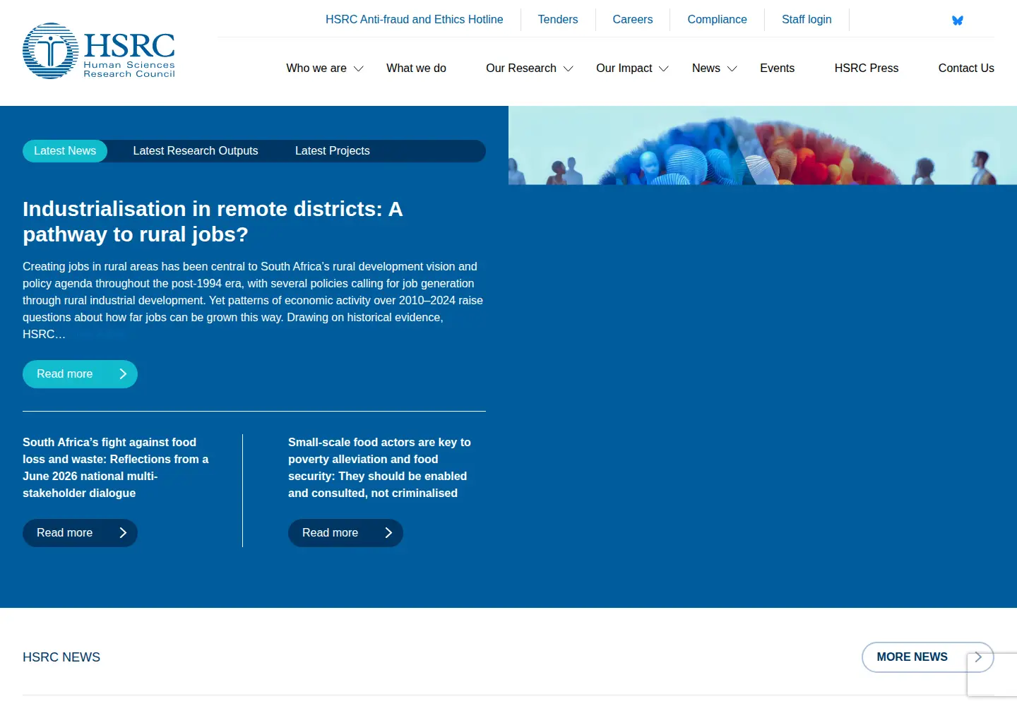 Screenshot of hsrc.ac.za