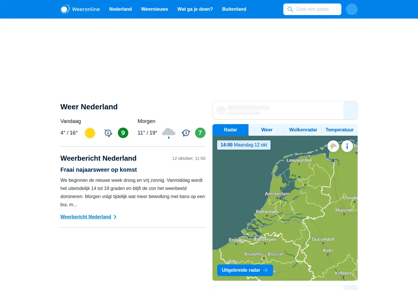 Screenshot of weeronline.nl