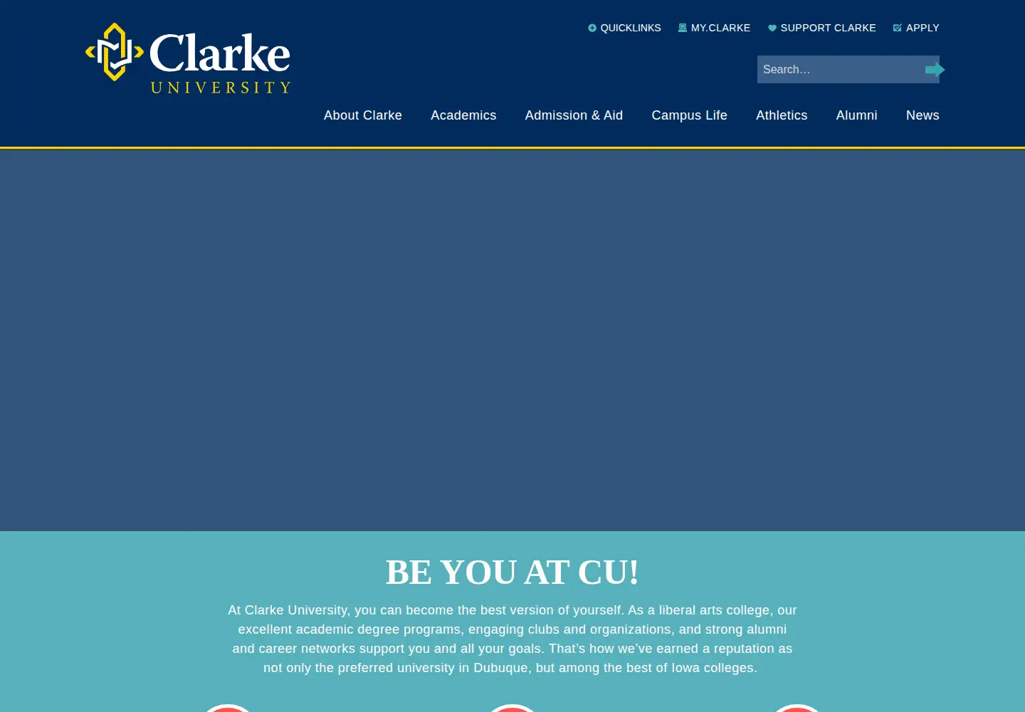 Screenshot of clarke.edu