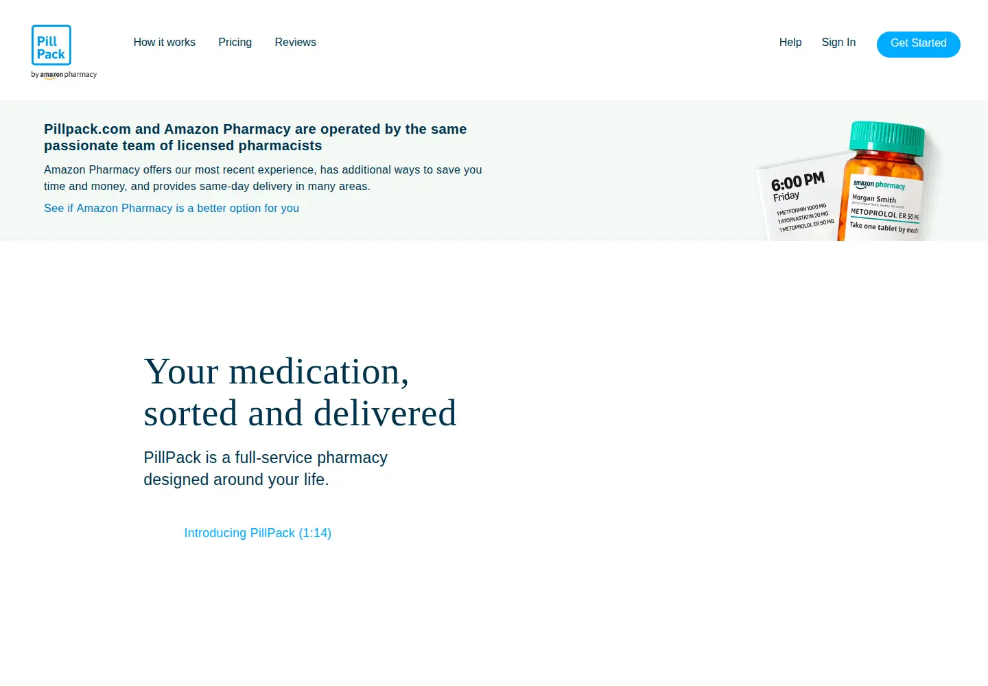 Screenshot of pillpack.com
