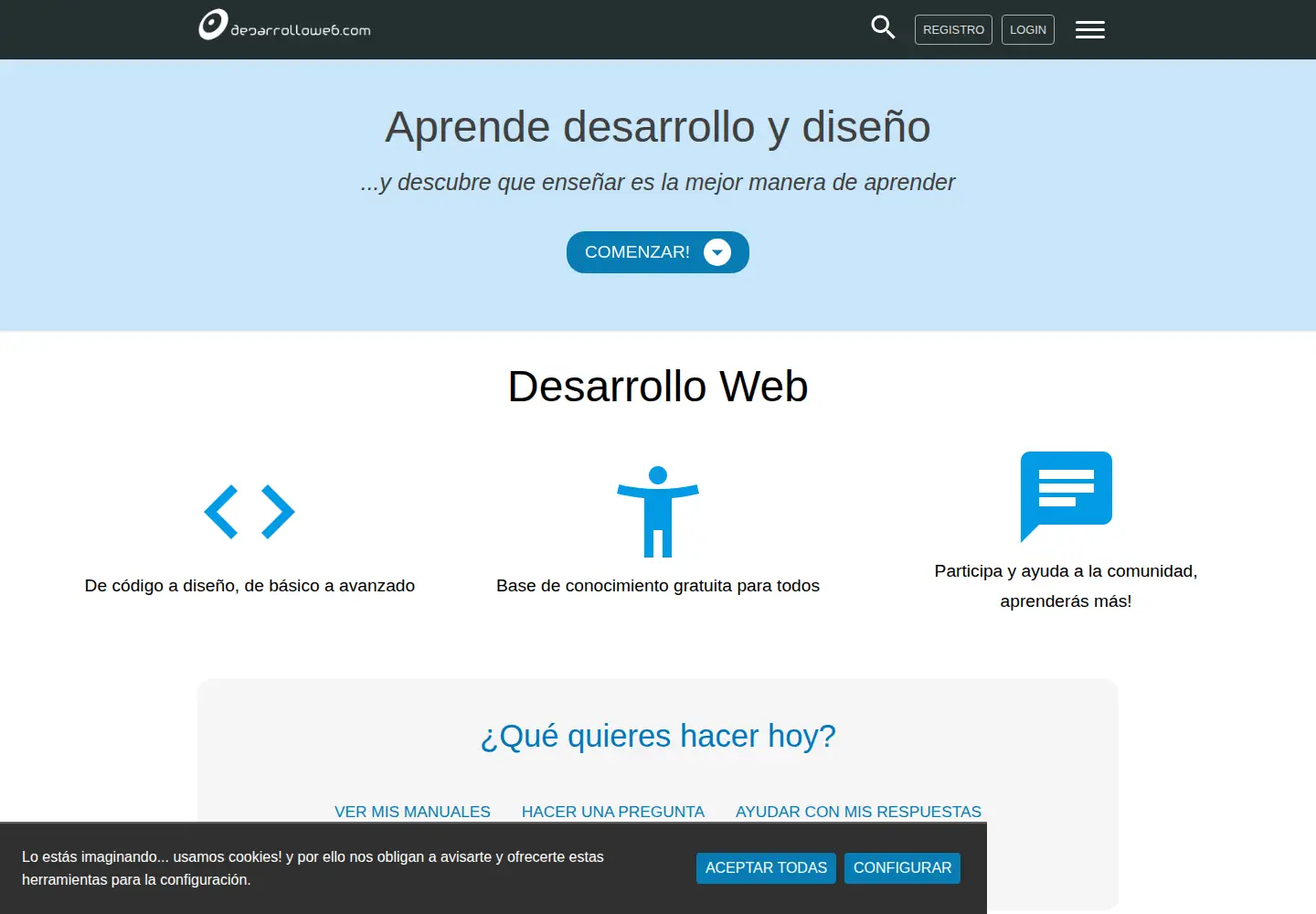 Screenshot of desarrolloweb.com