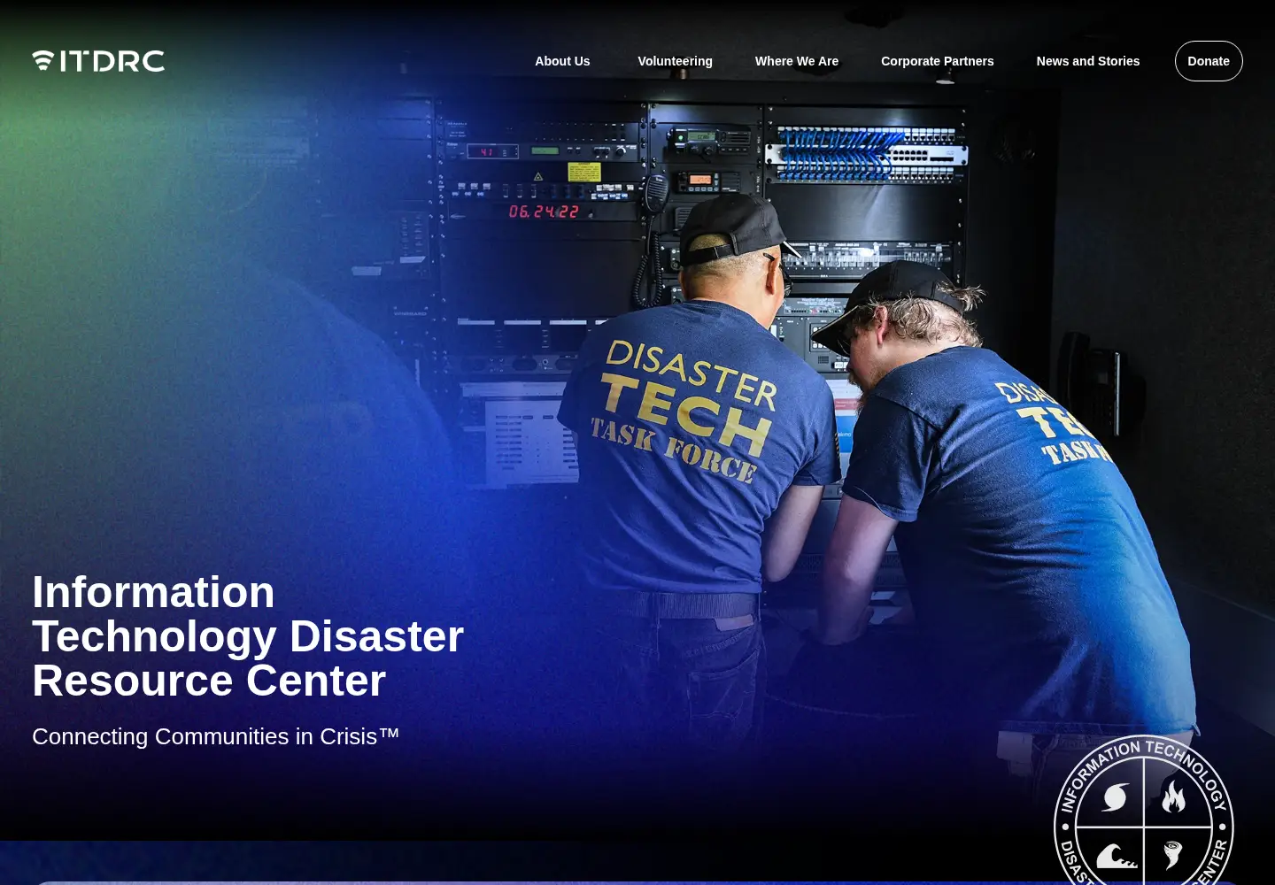 Captured homepage of itdrc.org in the current scan