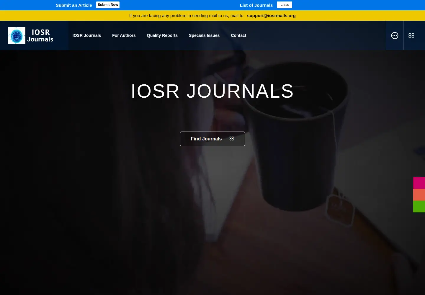Screenshot of iosrjournals.org