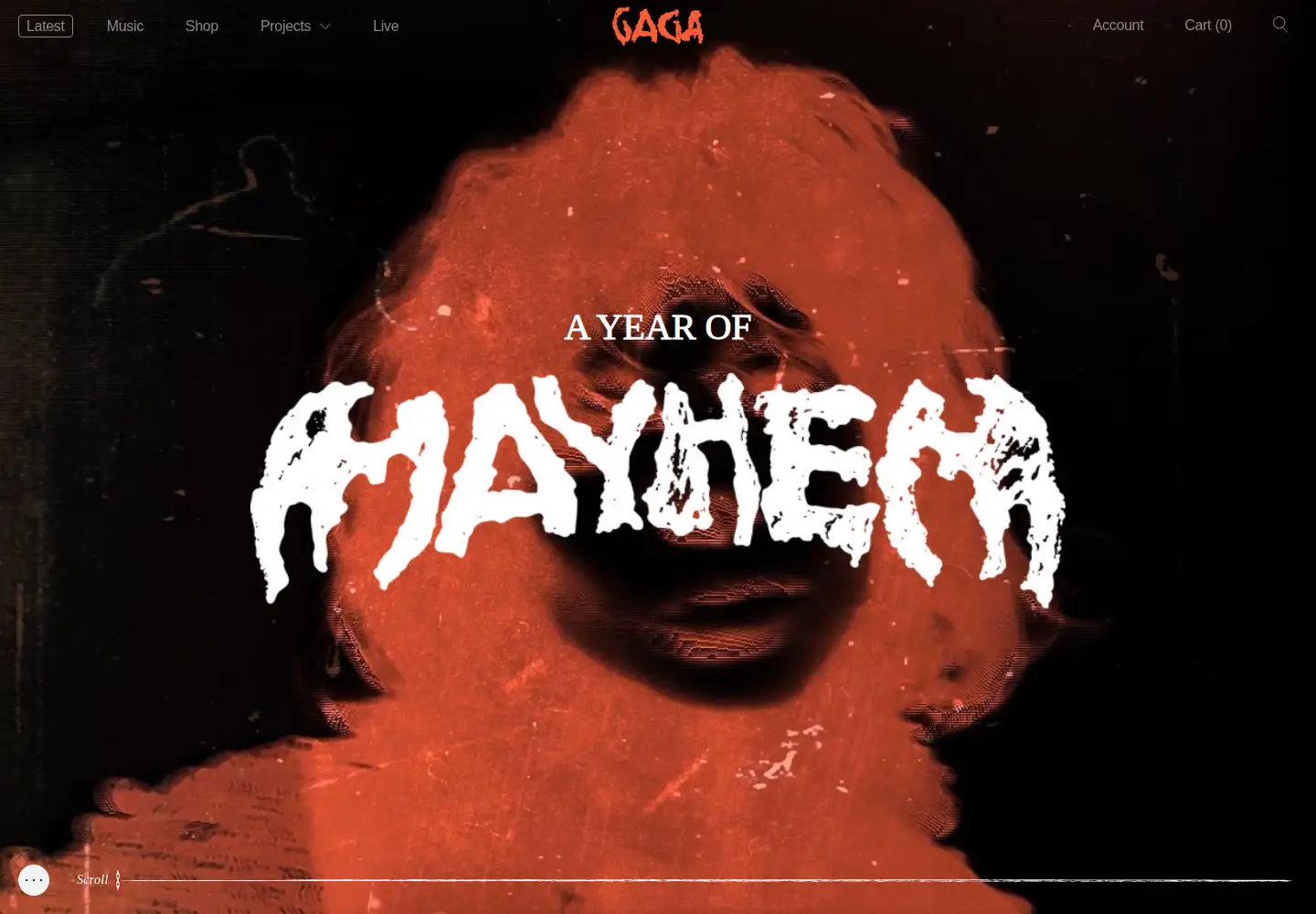Screenshot of ladygaga.com