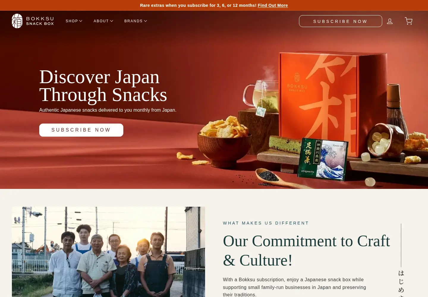 Screenshot of bokksu.com