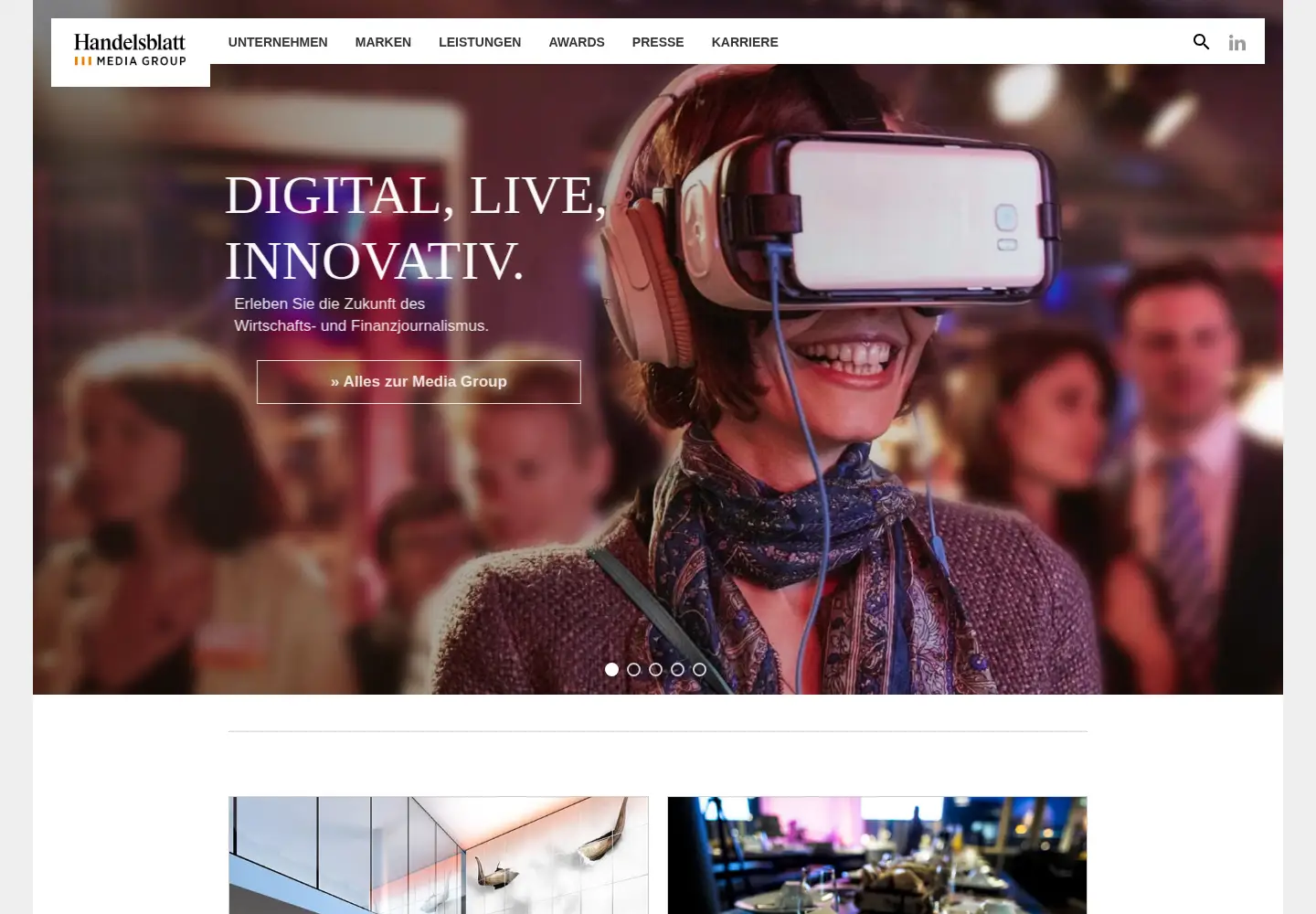 Screenshot of handelsblattgroup.com