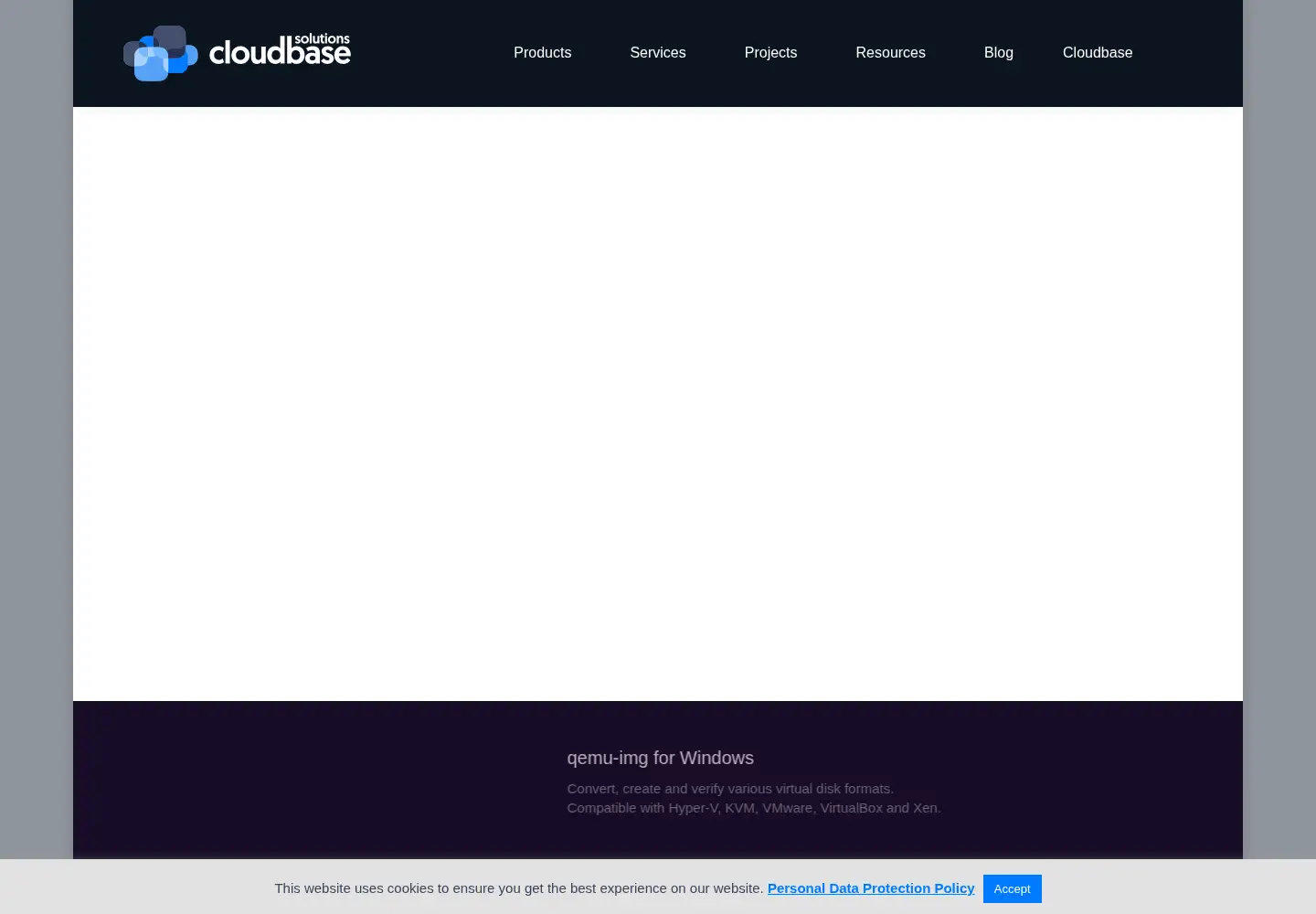 Captured homepage of cloudbase.it in the current scan