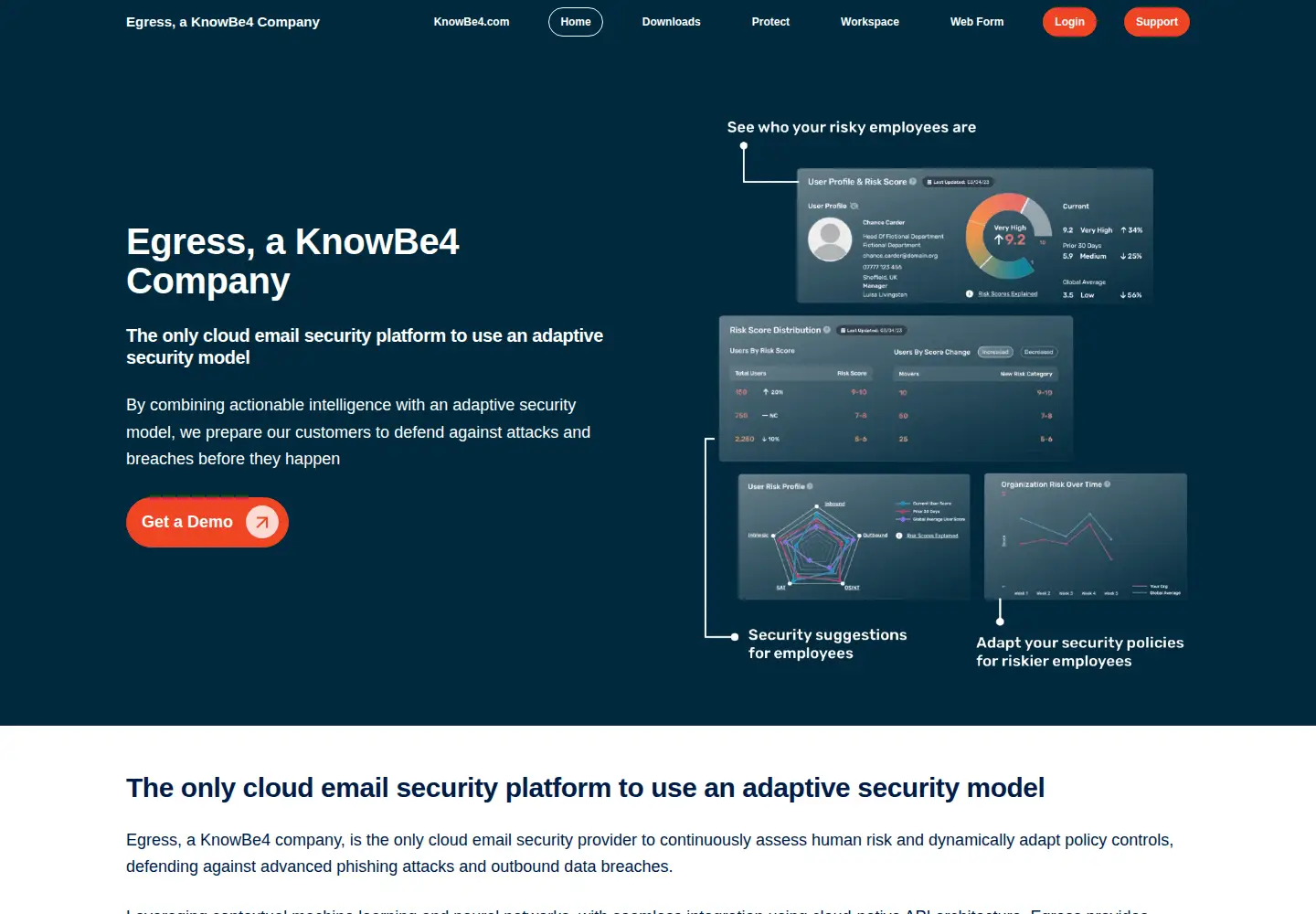 Screenshot of egress.com