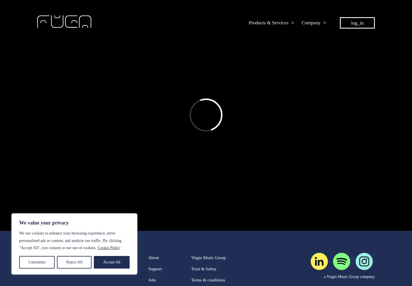 Screenshot of fuga.com