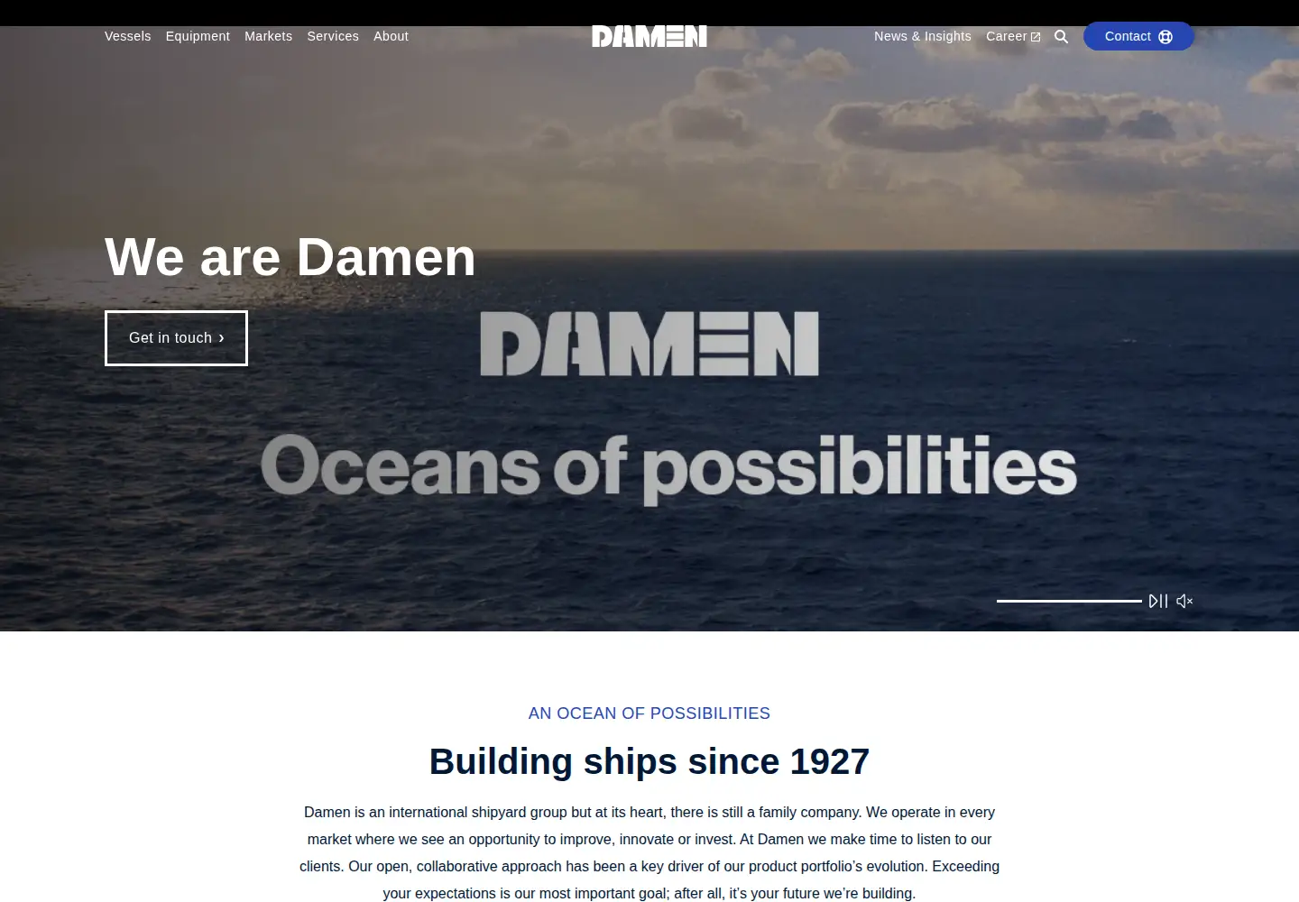 Screenshot of damen.com