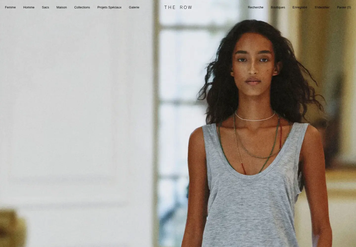 Captured homepage of therow.com in the current scan