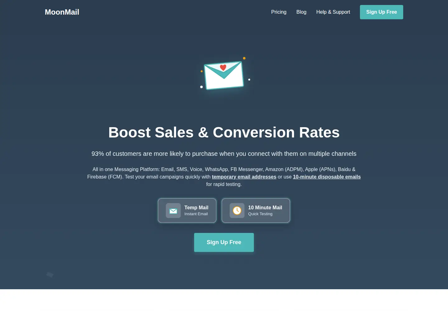 Screenshot of moonmail.io