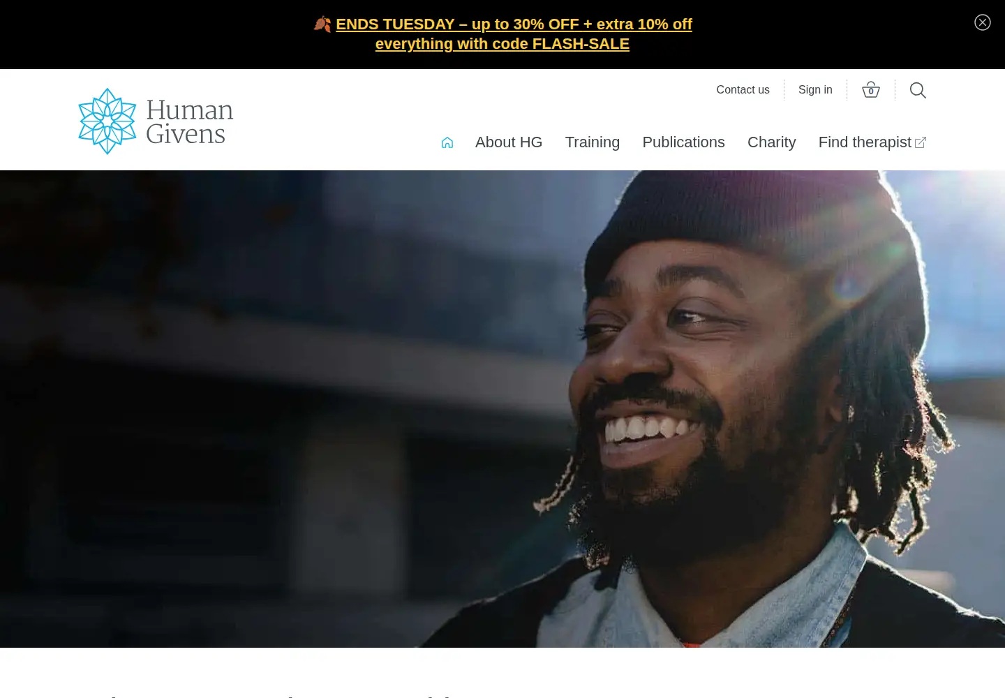 Captured homepage of humangivens.com in the current scan