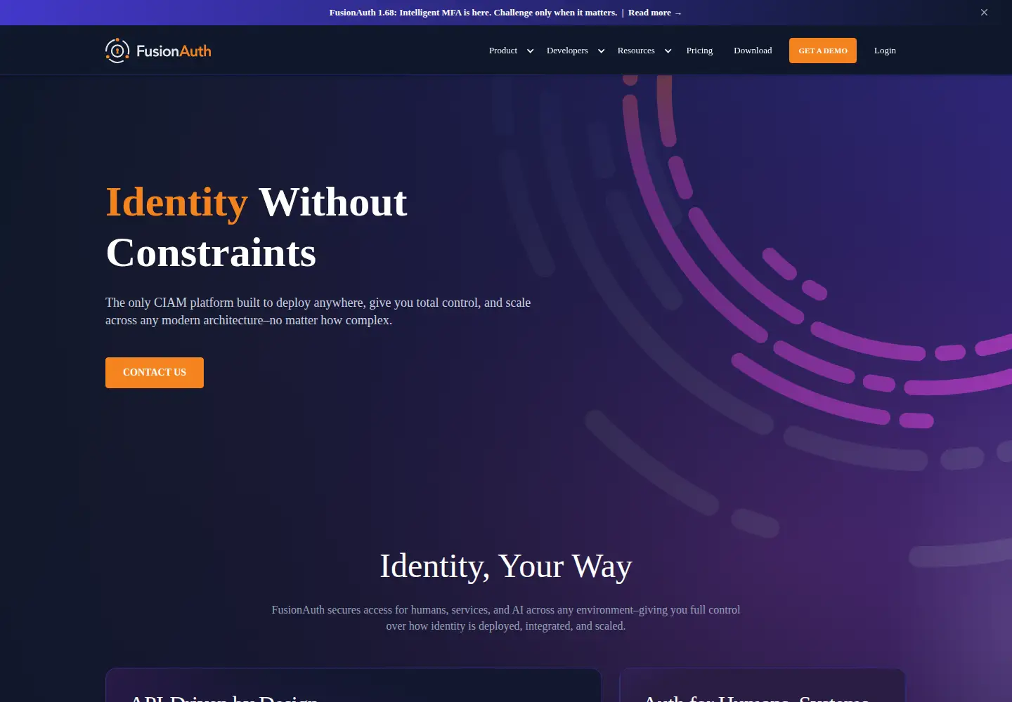 Screenshot of fusionauth.io