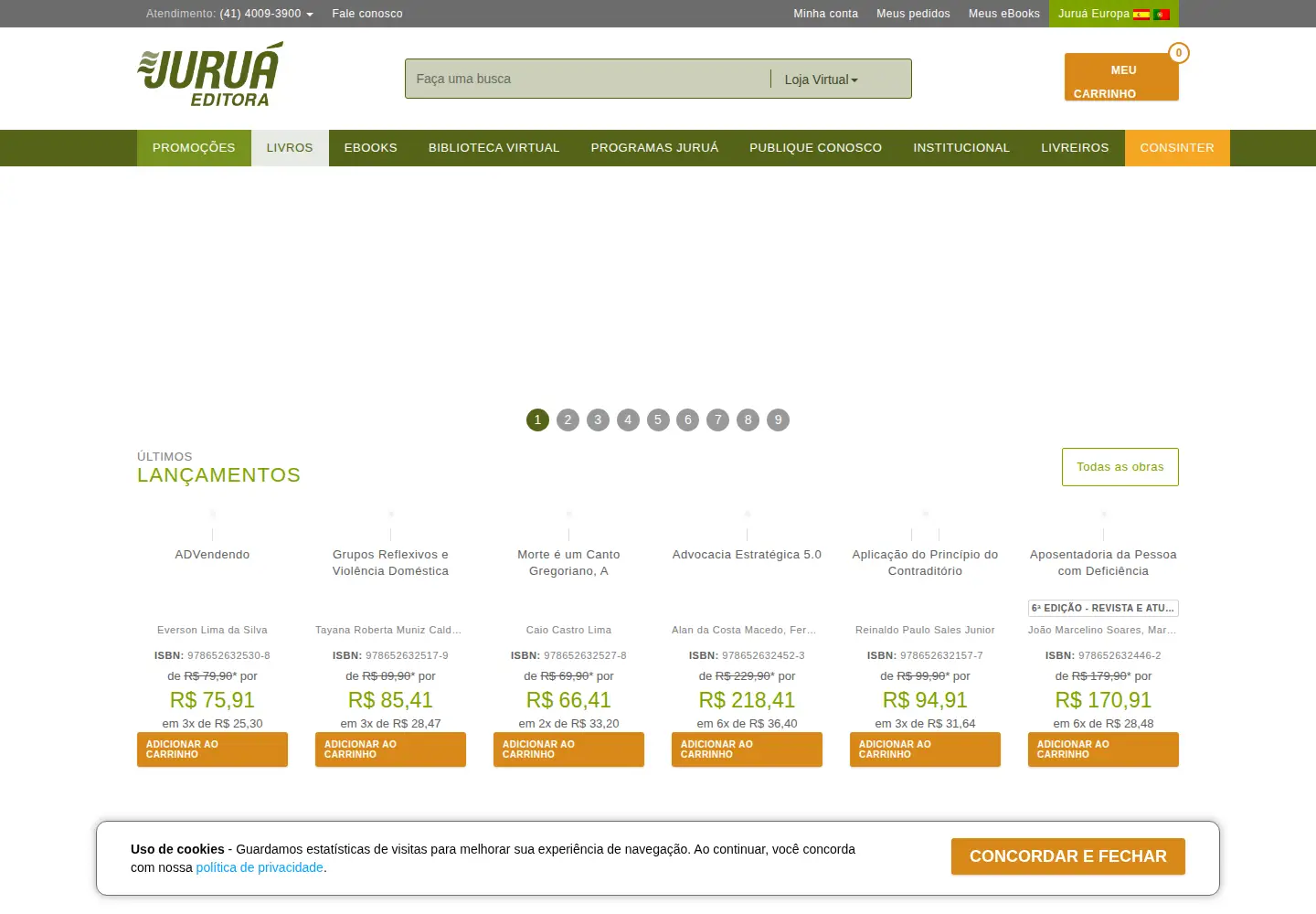 Screenshot of jurua.com.br