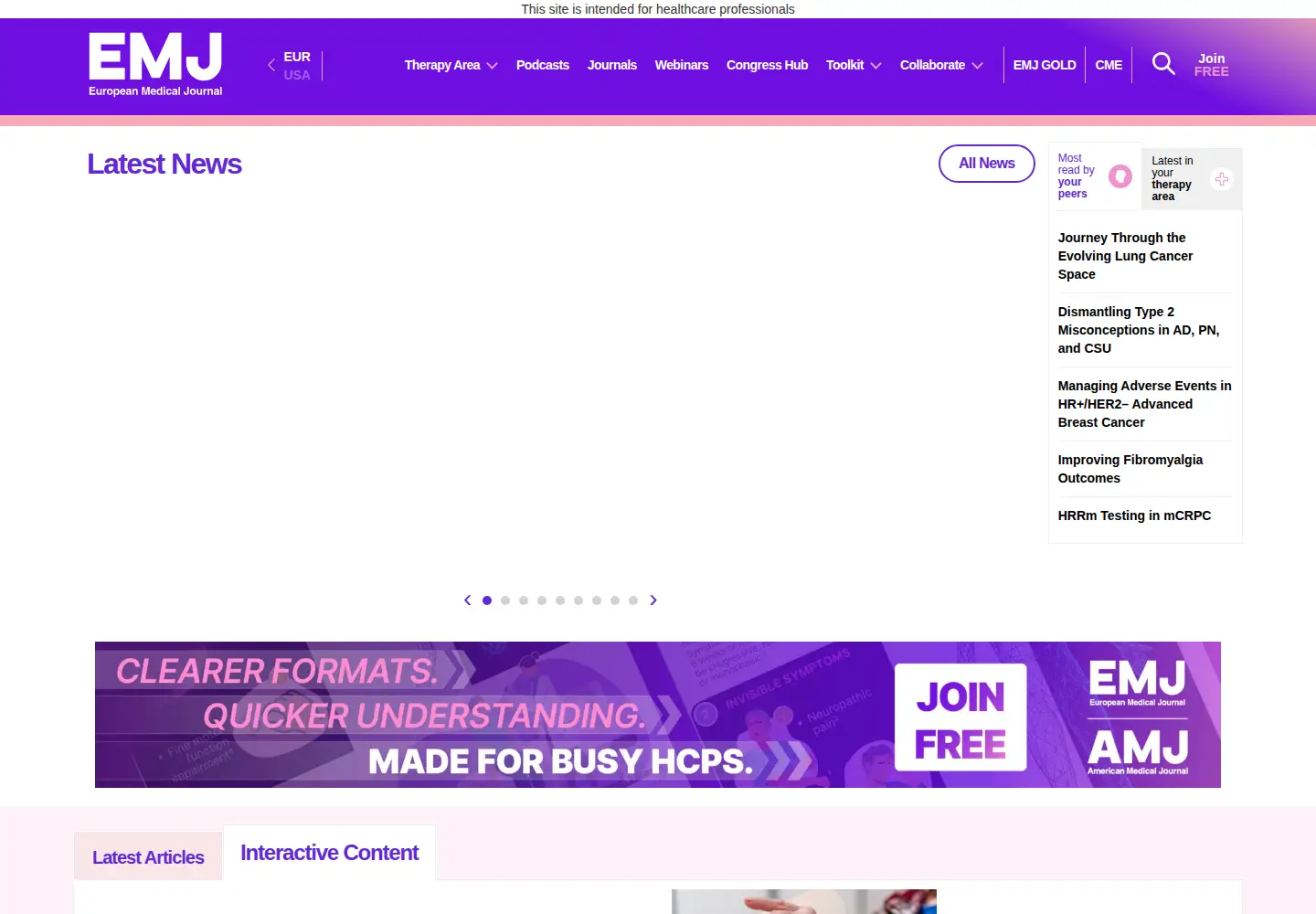 Captured homepage of emjreviews.com in the current scan